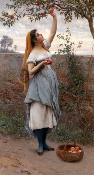 Прачка картина Италия Эжен де Баас