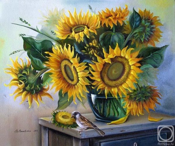 Картины маслом Подсолнухи на холсте