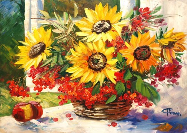 Ренуар Подсолнухи