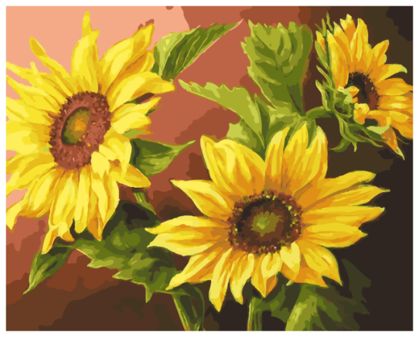 Рисование по номерам Подсолнухи
