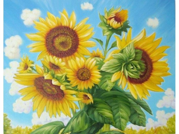 Леонид Афремов Подсолнухи