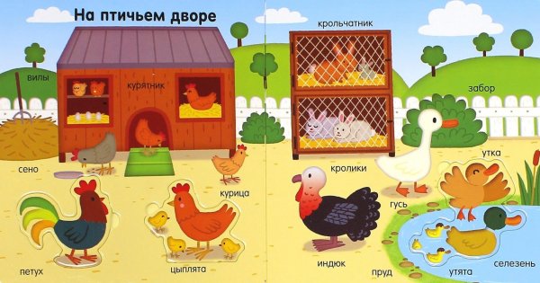 Изображение птичьего двора для детей