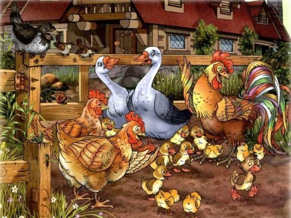 Птичий двор Гадкий утенок