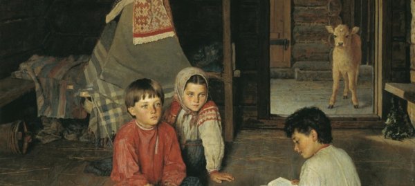 Николай Кошелев дети катающие пасхальные яйца