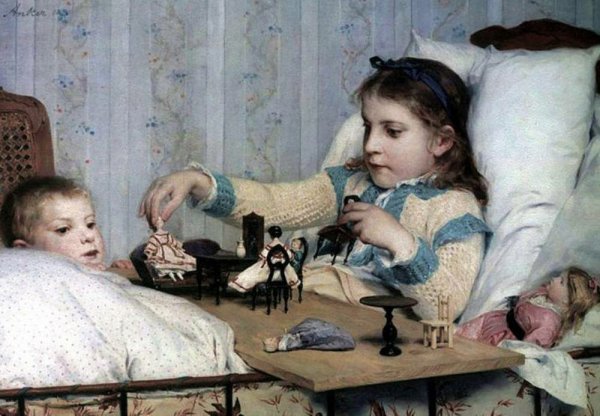 Художник Edmund Adler картина "дети"