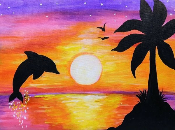 Рисунки красками