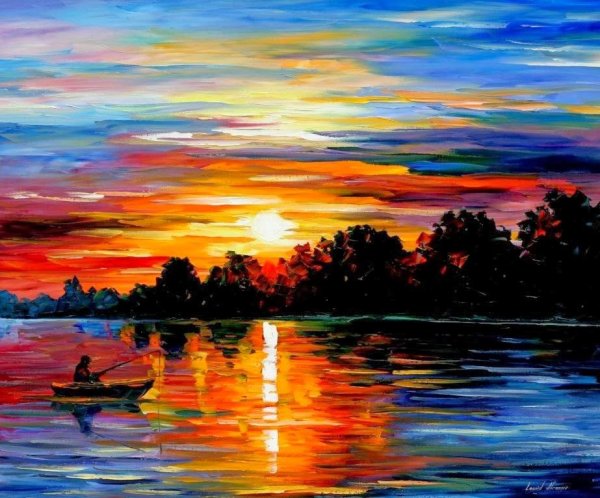 Леонид Афремов картина закат