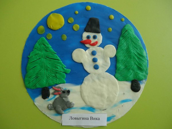 Лепка снеговика