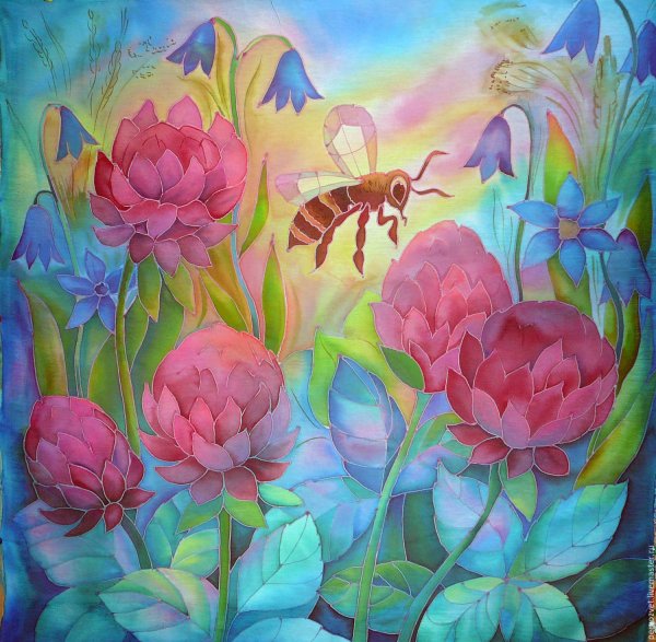 Ольга Петелина батик роспись по шёлку