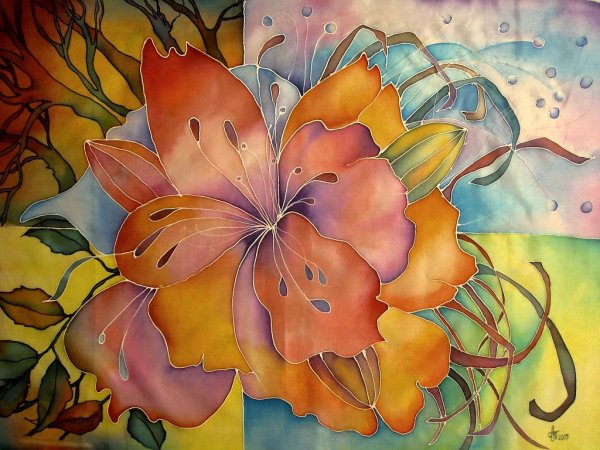 Виктор Парийский живописный батик