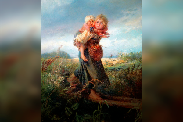 Маковского дети бегущие от грозы