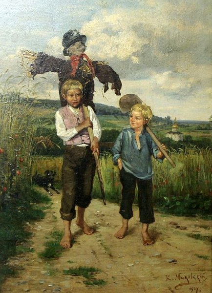 Константин Маковский дети бегущие