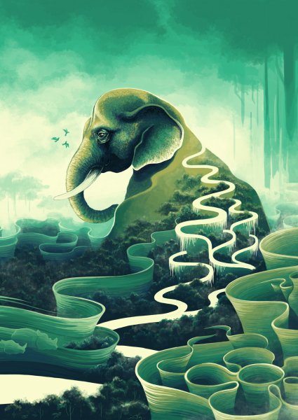 Сюрреализм зеленый