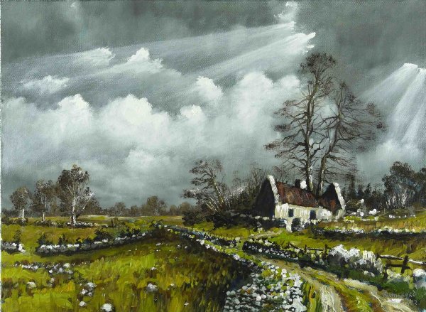 Кевин Хилл картина с цветущим деревом