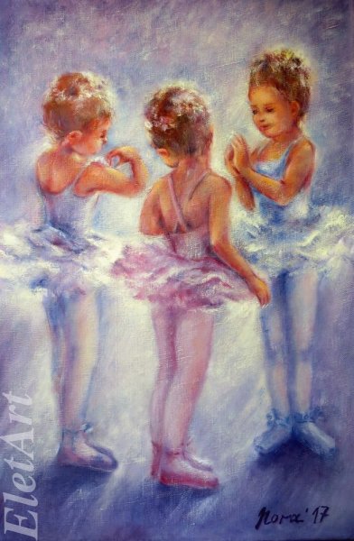 Дети танцуют живопись