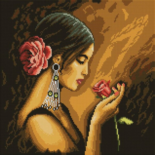 Испанская красавица алмазная мозаика