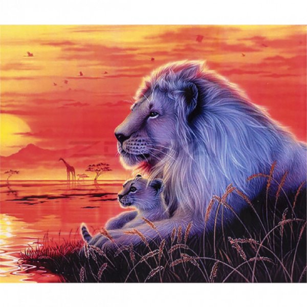 Пейзажи со львами