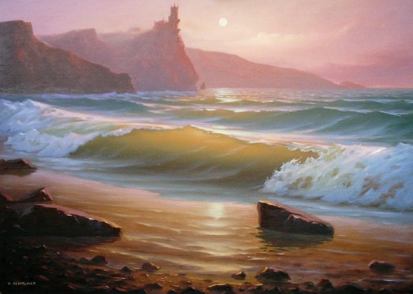 Художник Лузик Виктор морской пейзаж