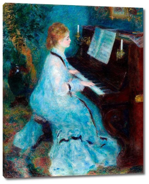 Картина девочка за роялем