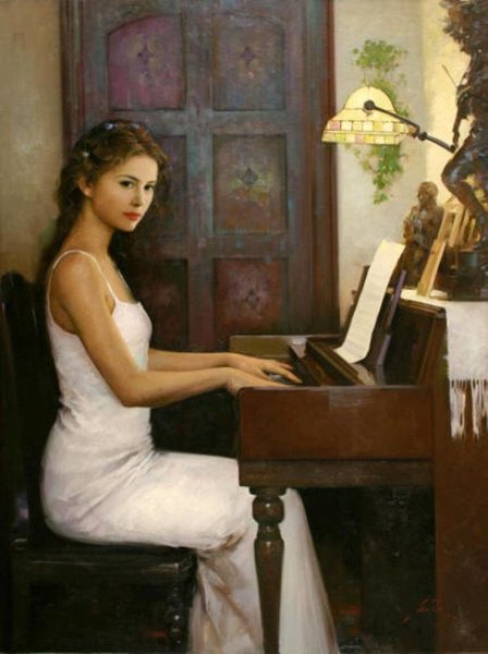 Ренуар «девушки за фортепиано» (1892);