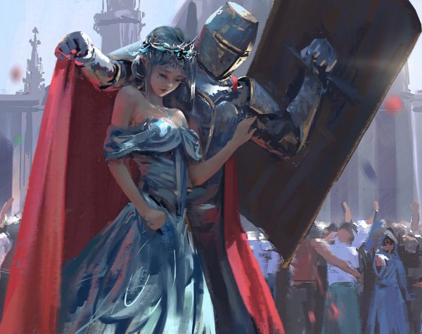 Рыцарь и принцесса wlop