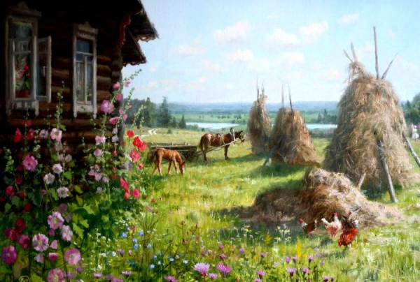 Владимир Жданов живопись сенокос
