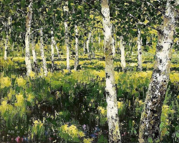Алмазная мозаика березы 40 50