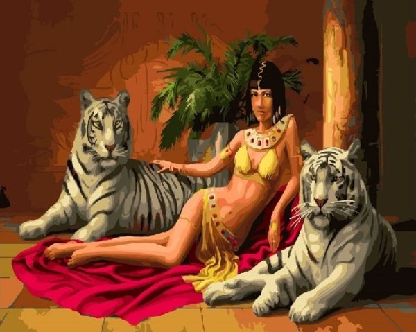 Картина Клеопатра и Лев 67х107 см