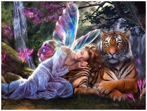 Девушка и тигр Таро