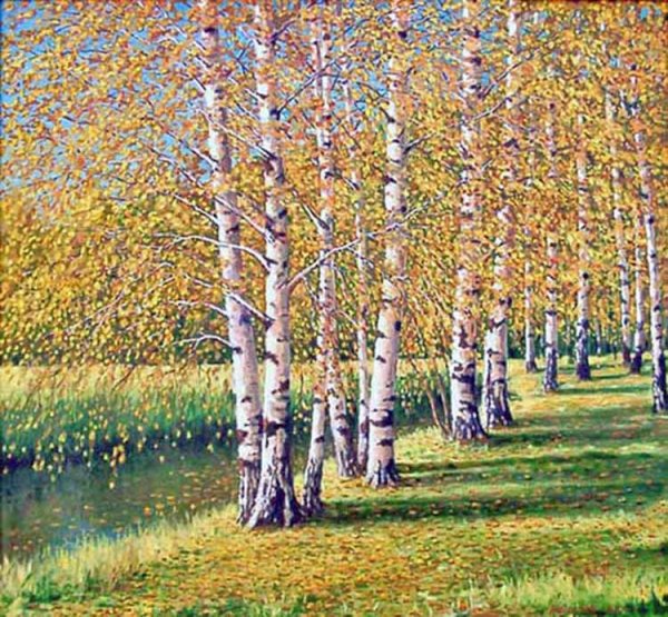 Береза рисунок