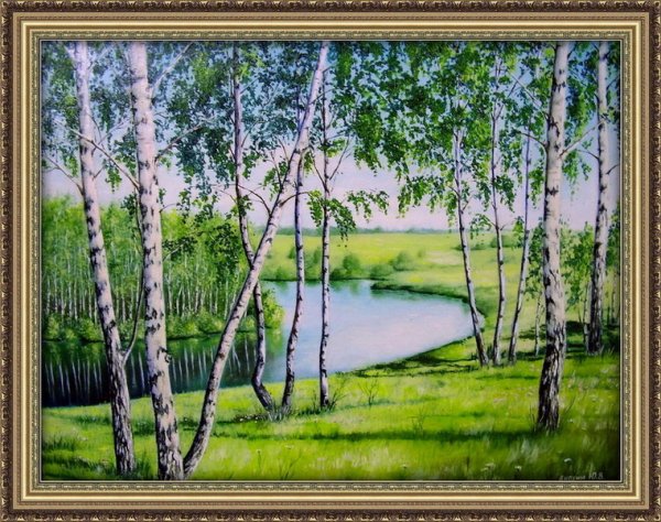 Березовая роща картина Елены Самарской