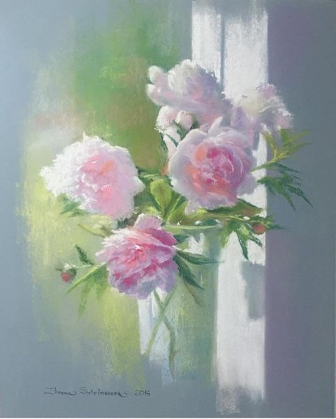 Ольга Абрамова пионы живопись