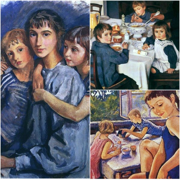 Зинаида Серебрякова за завтраком 1914