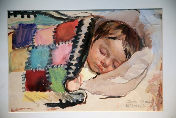 Зинаида Евгеньевна Серебрякова «Катя с куклами» 1923