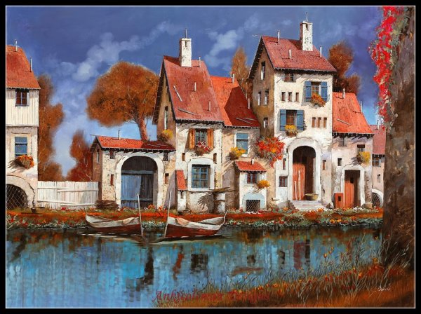 Пазл Educa дом на берегу озера Гвидо Борелли (16316), 2000 дет.