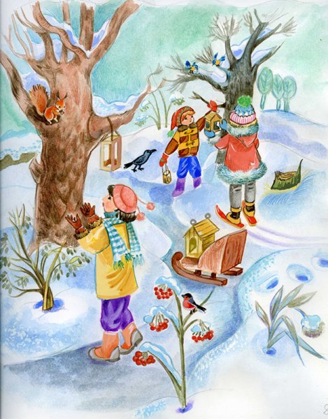 Картина м Пишванова в зимнем парке