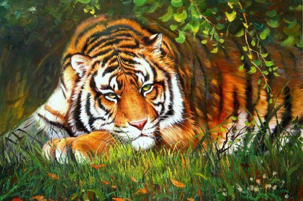 Тигры в живописи художников