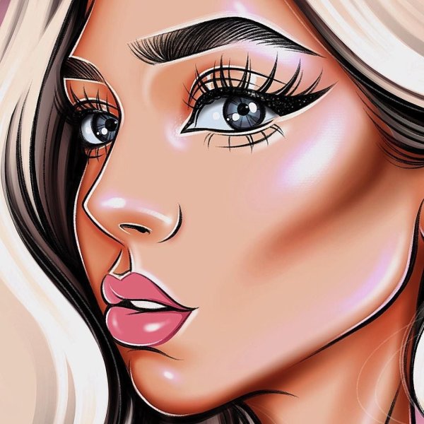 Красивый силуэт женского лица