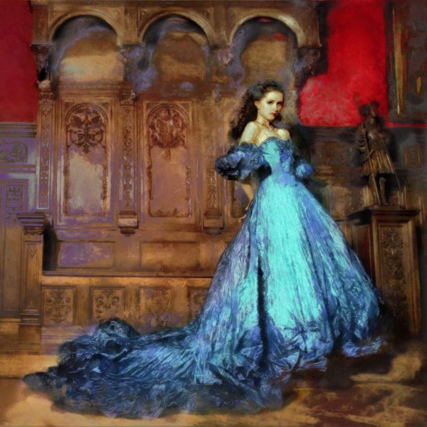 Дама в голубом платье