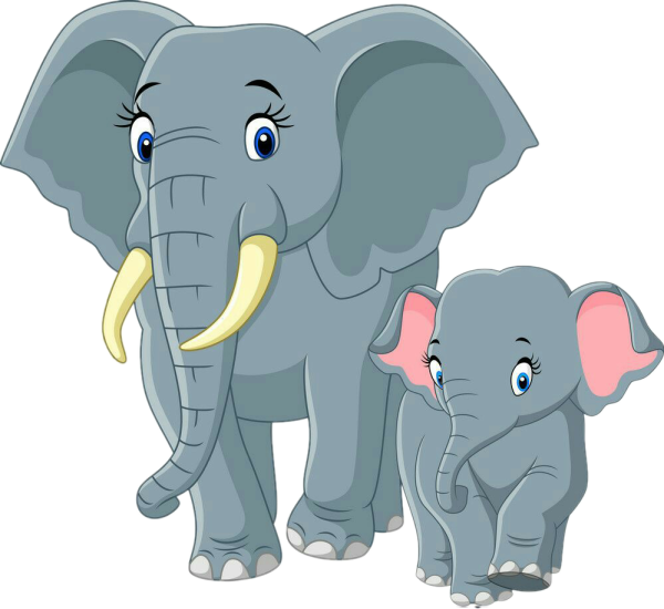 Слон и слоненка для дошкольников