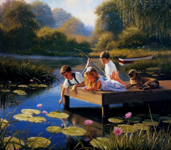 Художник Mark Keathley деревенская жизнь
