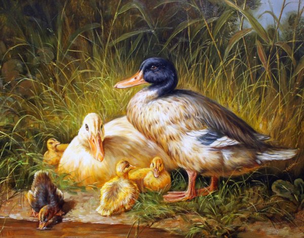 Утята в живописи