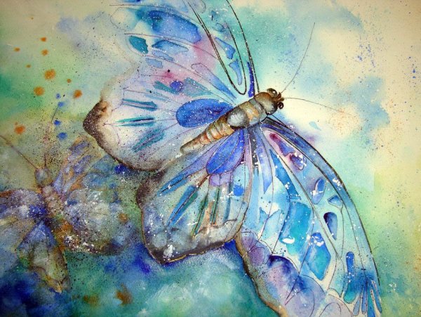 Акварель "бабочка"