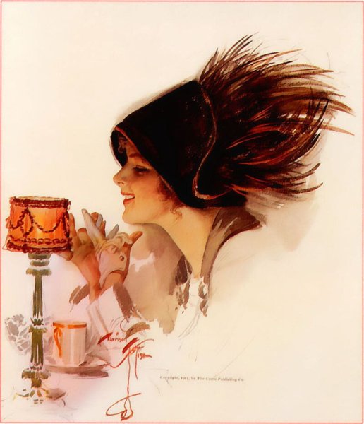 Харрисон Фишер картины девушка с чаем