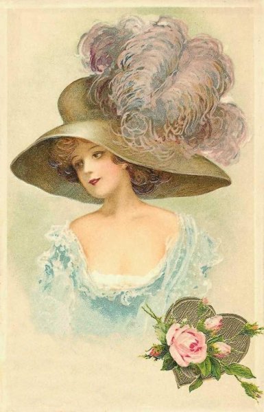 Винтажные дамы в шляпках