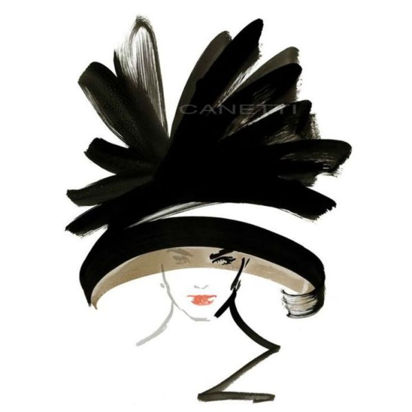 Дамский силуэт со шляпой