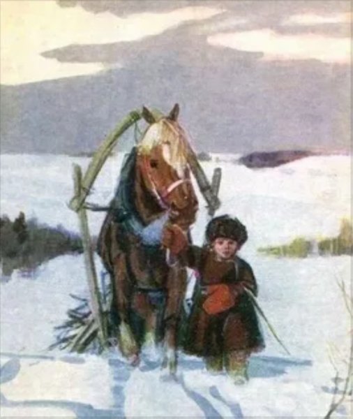 Крестьянские дети Некрасов грибная пора