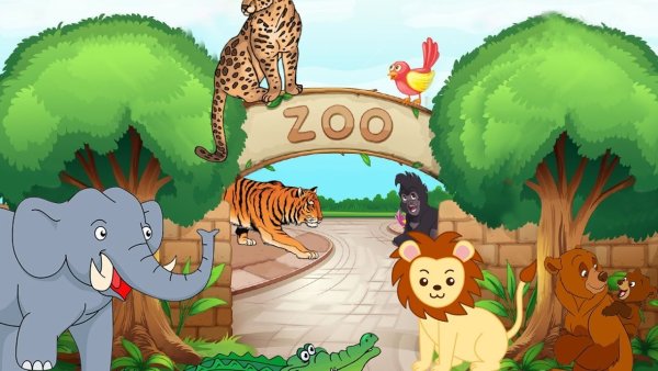 Дети в зоопарке