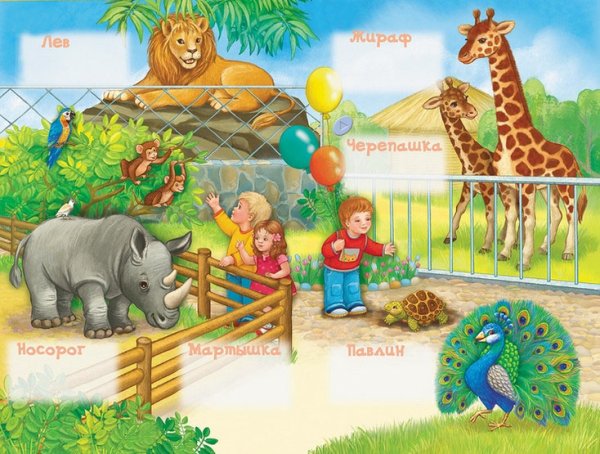 Дети в зоопарке