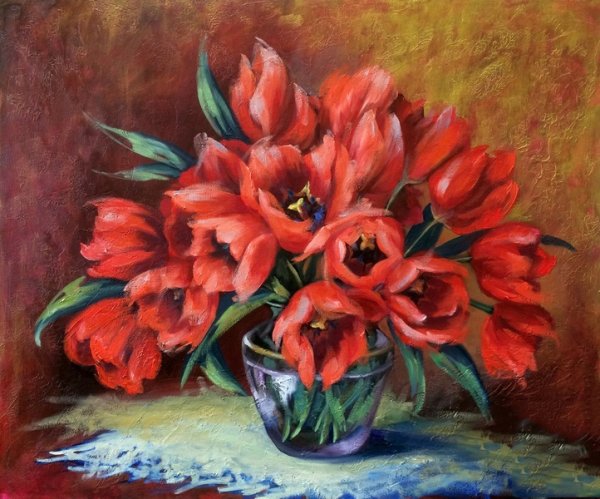 Тюльпаны пастелью